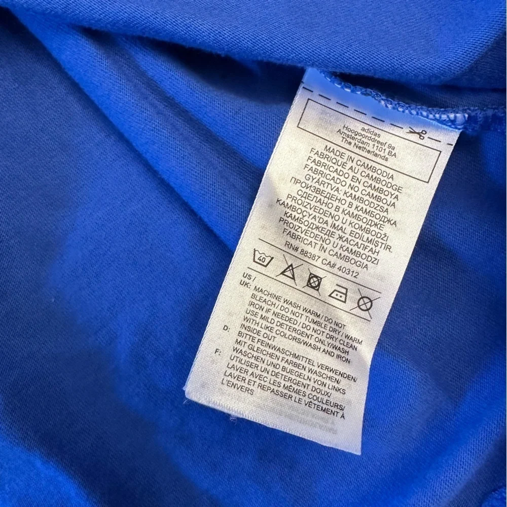 Adidas Real Madrid Blue Boys Kids Tee Size 13/14 year